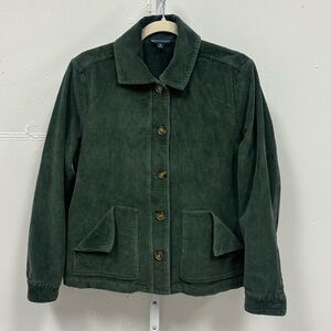 Brooks Brothers Corduroy Barn Utility Button Jacket Dark Green Medium